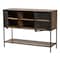 Baxton Studio Cardea Modern Industrial Walnut Brown Finished Wood and Black Metal 2-Door Sideboard 226-12486-ZORO - alternate 5